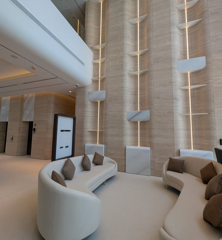 Completed interior civil works project by Fovero Dubai
