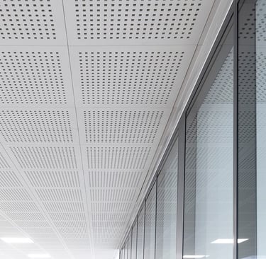 Ceiling grid and building services coordination
